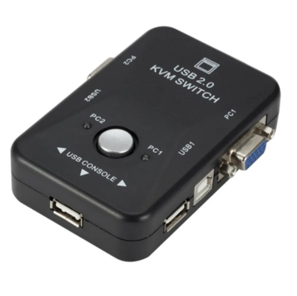 Ruth's sister Ruth's sister international power cord USB KVM Switch 2 Port VGA — product photo