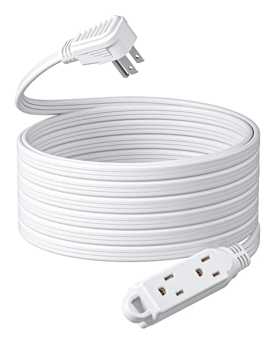  DEWENWILS DL-32 3-Outlet Power Extension Cord 25 ft 16/3 AWG White — product photo