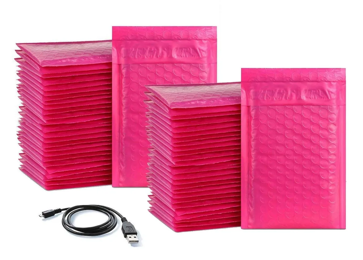 iMBAPrice iMBAPrice 50-Pack #000 Hot Pink Self-Seal Bubble Mailers — product photo
