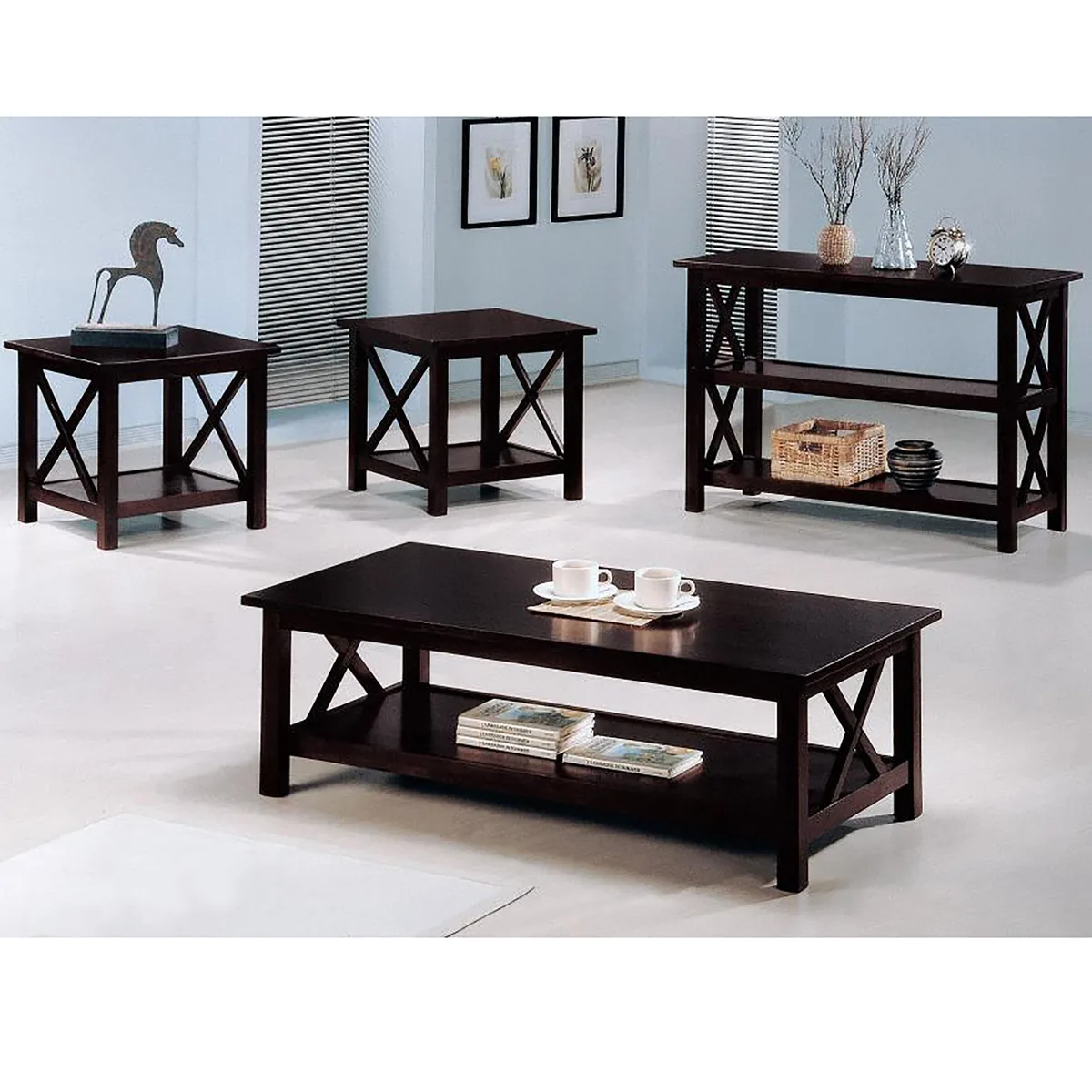 tuphen tuphen Dark Merlot 3-piece Occasional Table Set — product photo