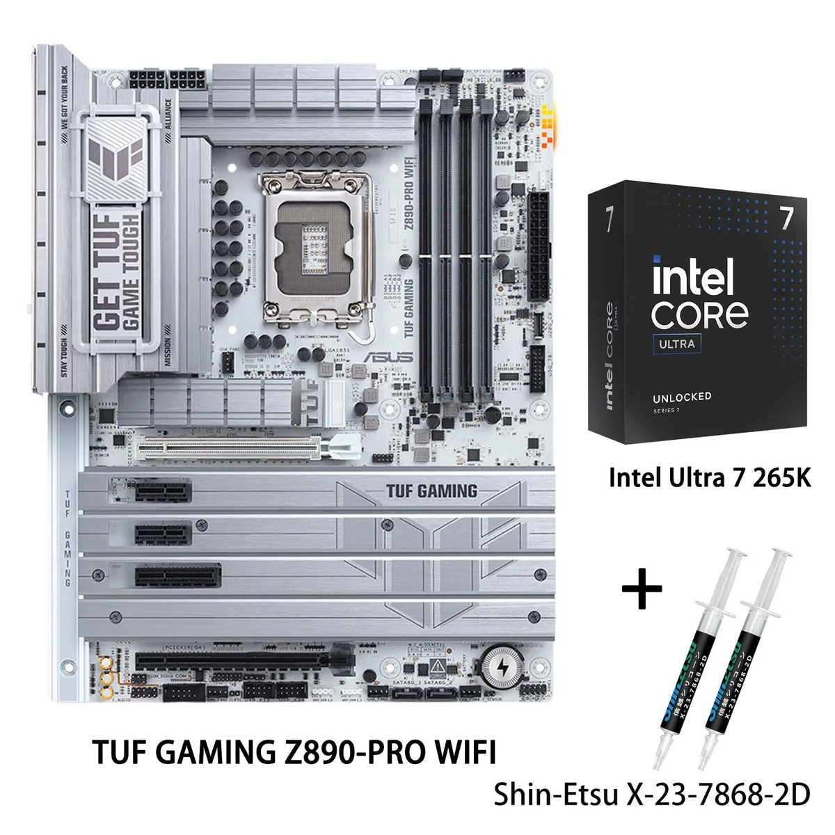 ASUS ASUS TUF Gaming Z890-PRO WiFi Motherboard &amp; Intel Core Ultra 7 265K CPU Combo — product photo