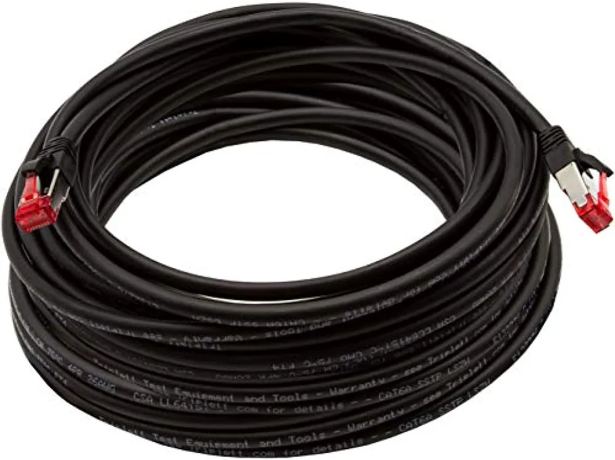 TRIPLETT - TOOLS &amp; METERS TRIPLETT - TOOLS &amp; METERS Cat6A 75 ft Black SSTP 26 AWG Patch Cable — product photo