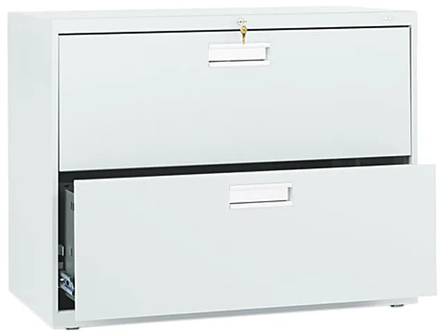 HON HON 682LQ 600 Series Two-Drawer Lateral File 36" Light Gray office furniture — product photo