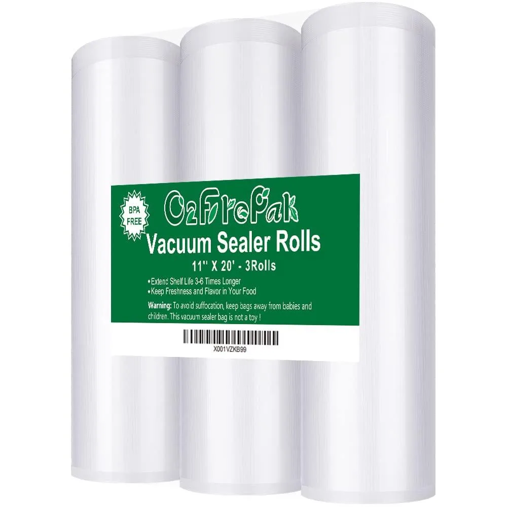 O2frepak VSR11X20-3Rolls 3 Pack 11"x20' Vacuum Sealer Rolls — product photo