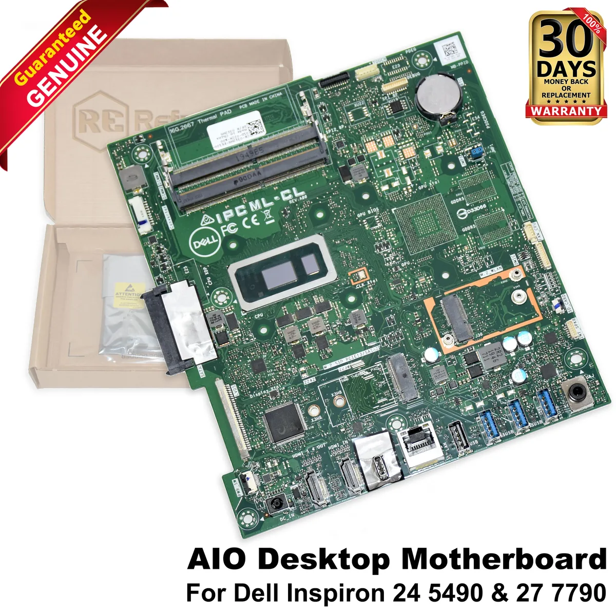 DELL DELL Inspiron 24 5490 / 27 7790 AIO Motherboard i5-10210U 3YJM6 — product photo