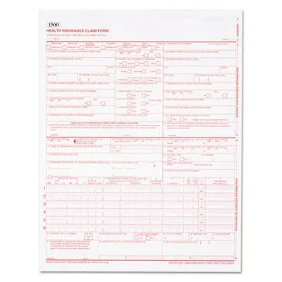 TOPS TOPS 50126RV CMS-1500 Tax Form 500 Pack 8.5 x 11 — product photo