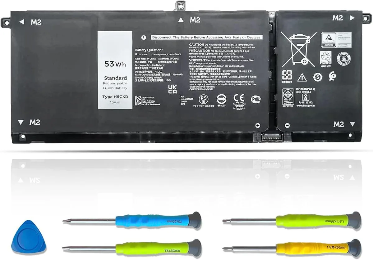 Dell H5CKD 53Wh 15V laptop battery — product photo