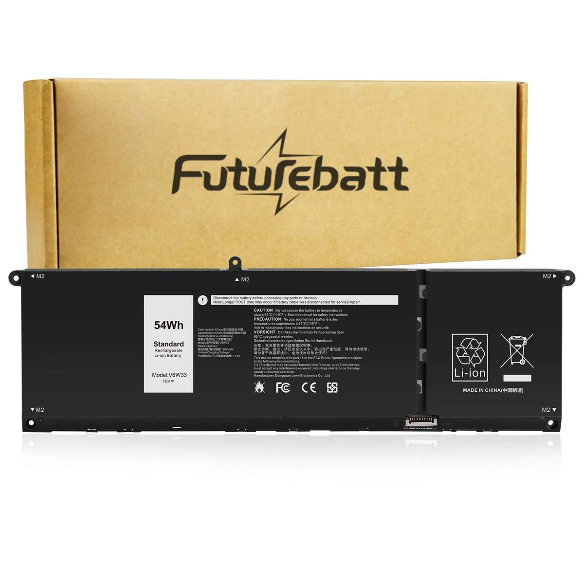 V6W33 54Wh 15V laptop battery for Dell Latitude Inspiron Vostro — product photo
