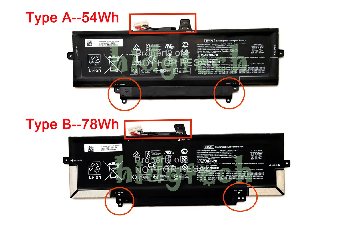 Beisite Beisite HK04XL 54Wh/78Wh laptop battery for EliteBook x360 1030 1040 G7 G8 — product photo