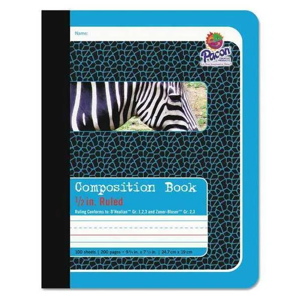 Pacon Pacon 2425 Composition Book 100 Sheet .50 Ruled 9.75 x 7.50 Paper — product photo