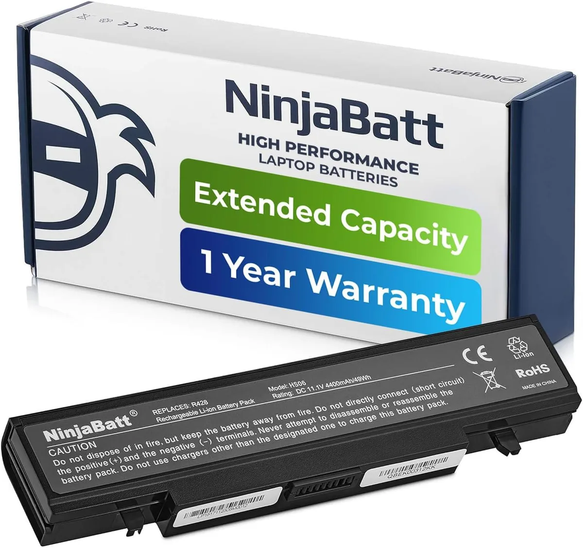 PISKEKAT PISKEKAT NinjaBatt Battery for Samsung AA-PB9NC6B AA-PB9NS6B AA-PB9MC6B NP300E5A R540 RV510 RV511 — product photo