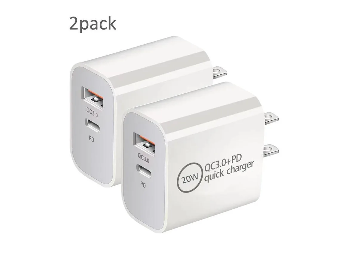 Corn Electronics Corn Electronics 20 W Dual USB Wall Charger 2-pack White — product photo