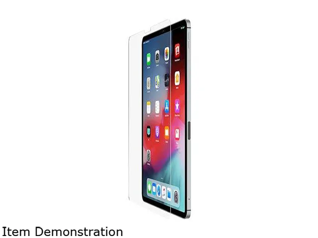 Clear rectangular tempered glass screen protector for 12.9" iPad Pro 2018