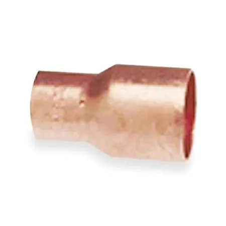 Copper reducer fitting with two different diameter ends