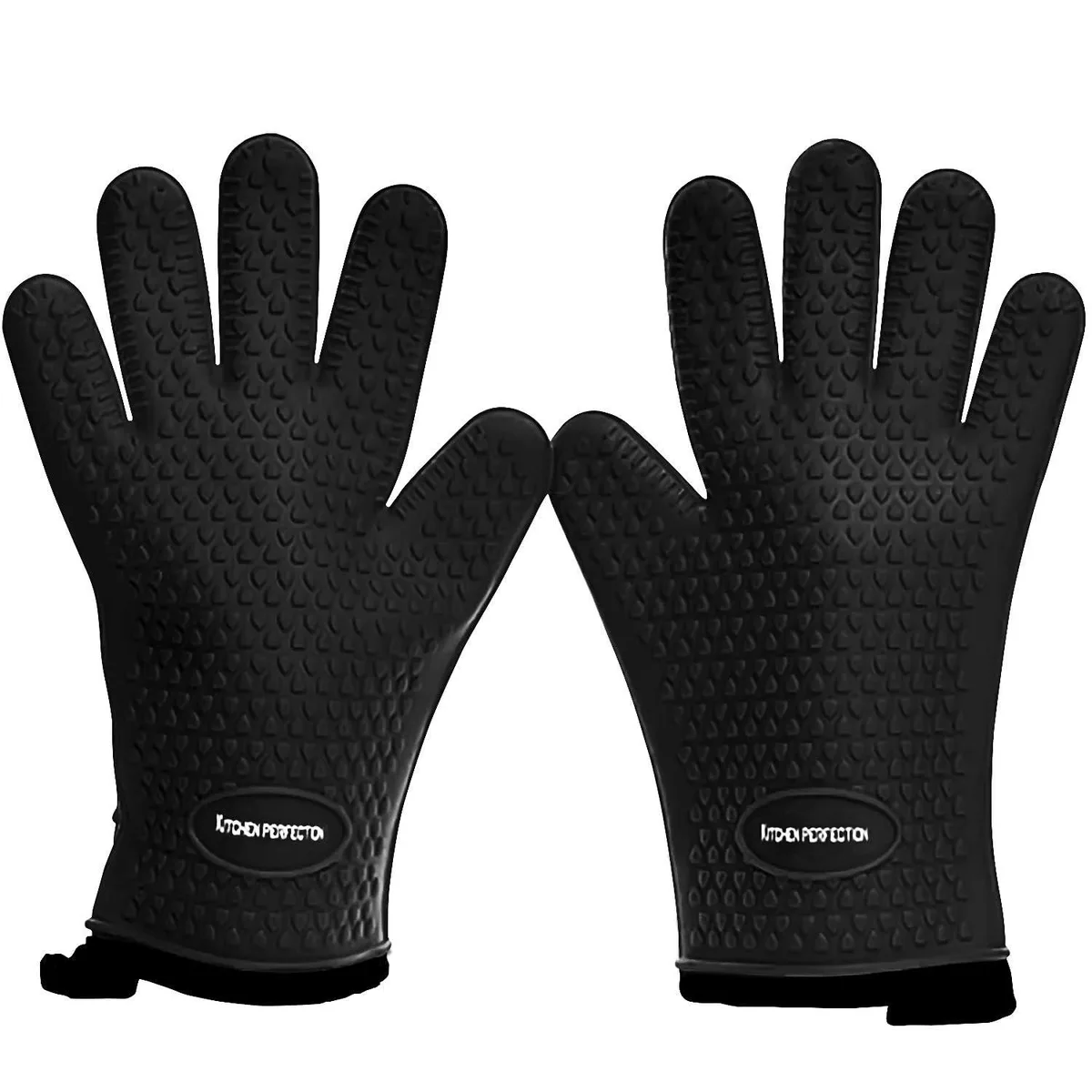  Healthy Living Silicone Smoker Oven Gloves Medium 11 inches 500°F Stainless Steel — product photo
