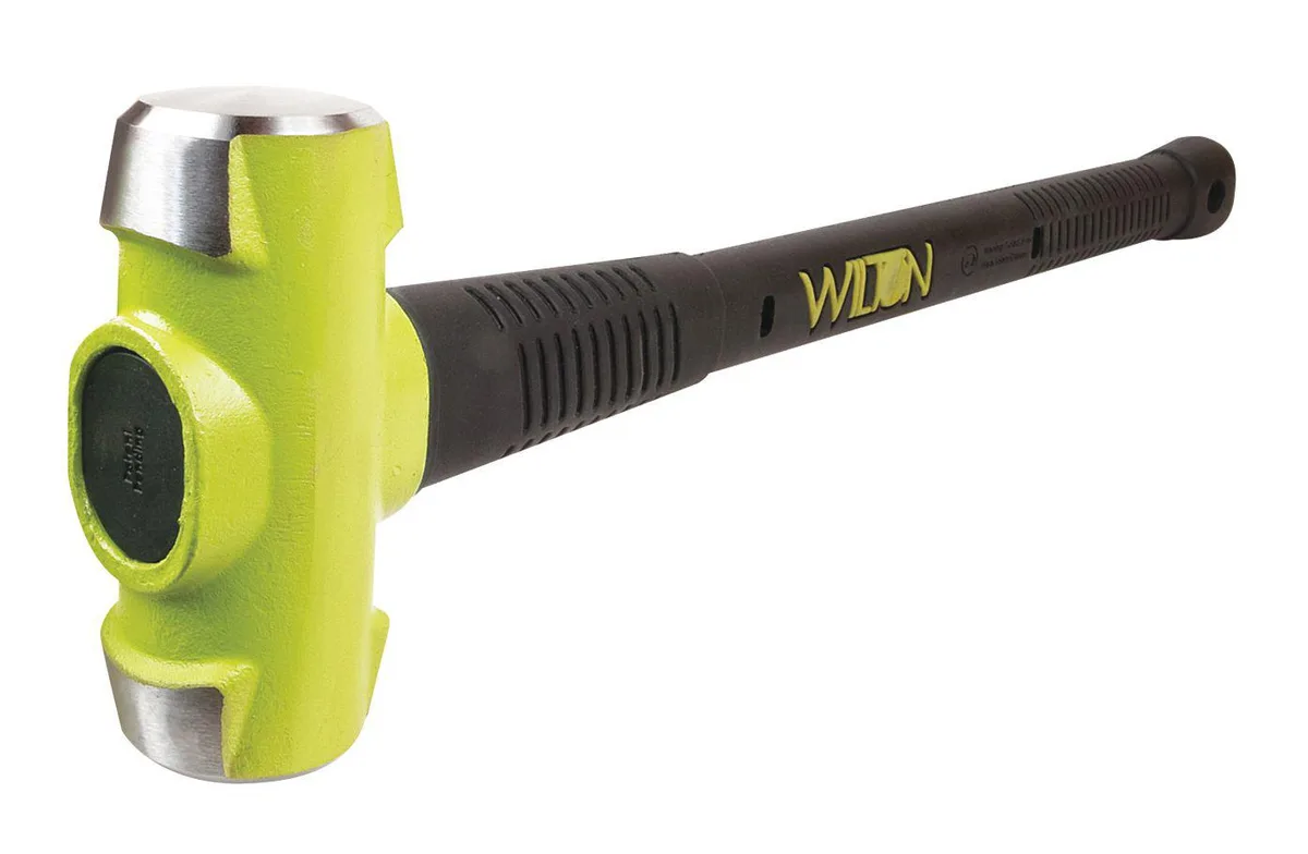 Wilton 21024 10 lb sledge hammer with 26 in black steel handle and rubber grip