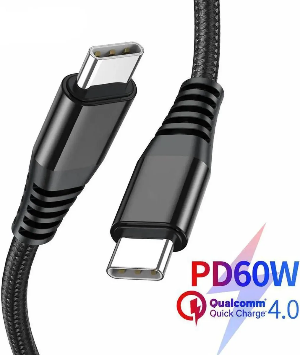 Vszerda Vszerda USB-C to USB-C Cable 60W 2 Pack 4ft Black — product photo