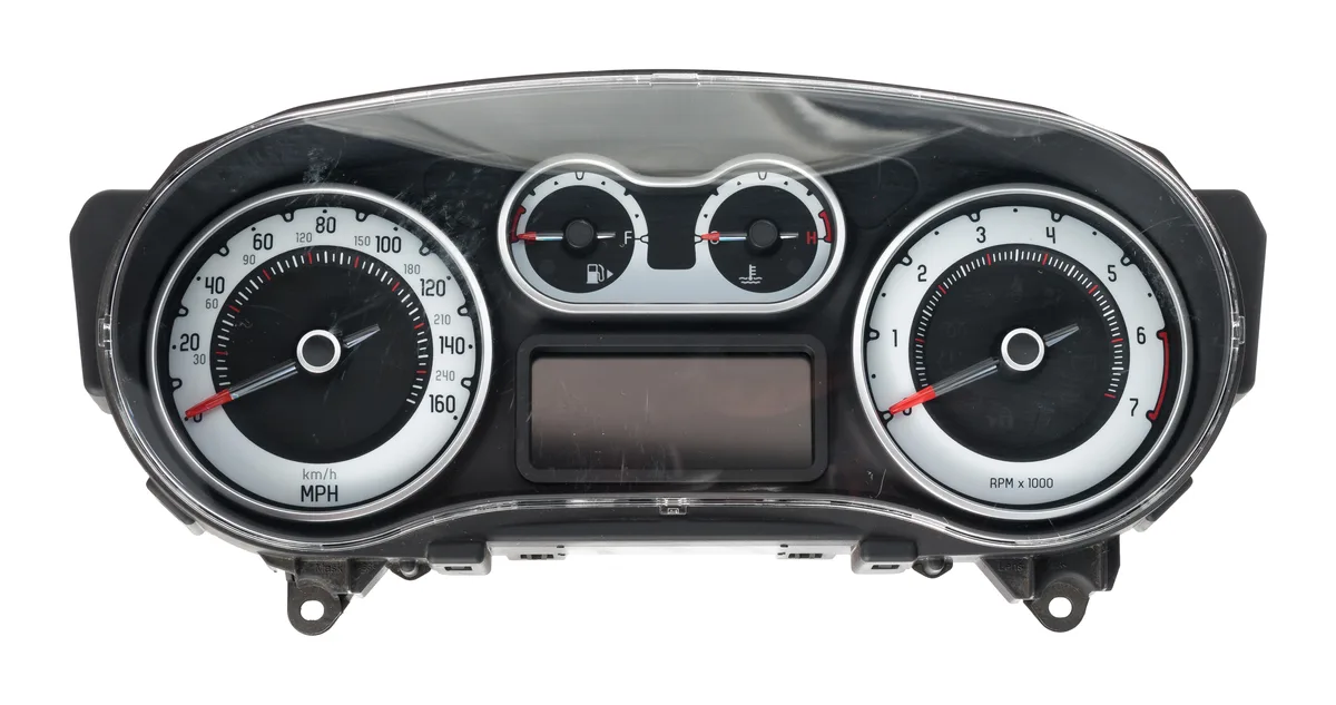 1 Factory Radio 1 Factory Radio 51968387 MPH Speedometer Gauge Cluster 2014-2017 Fiat 500 — product photo