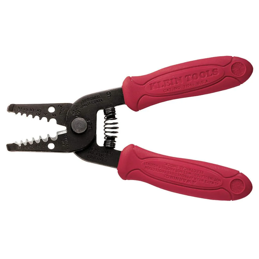 Klein Tools 11049 wire stripper, narrow nose, spring-loaded handles, hardened steel
