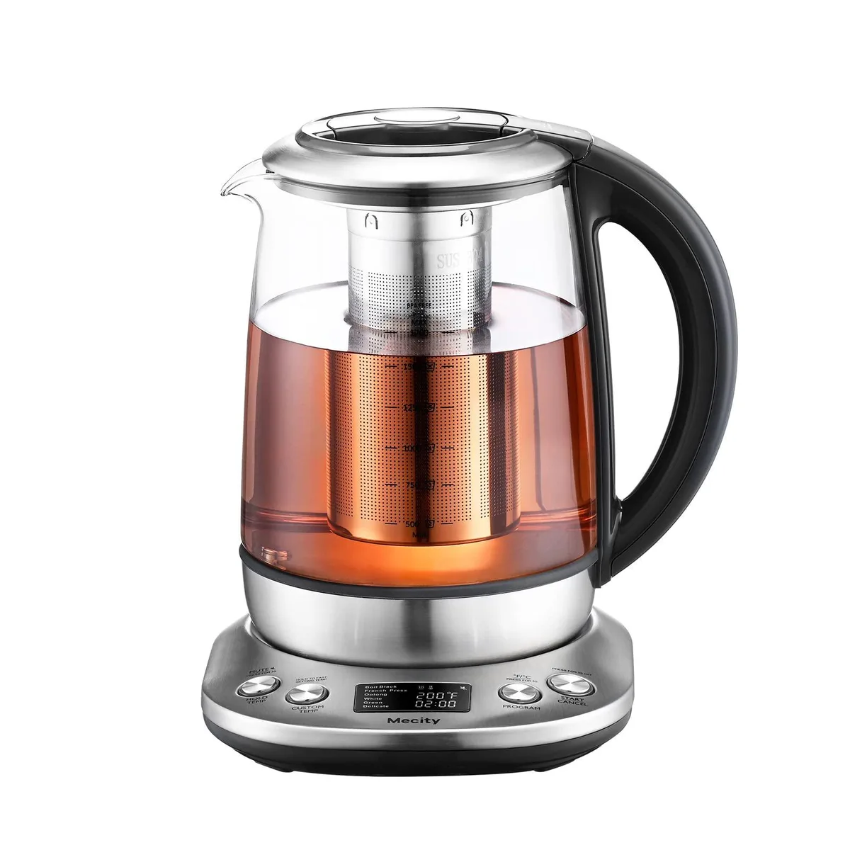  Mecity HB-K002A 1.7 L Glass Tea Kettle with Infuser — product photo