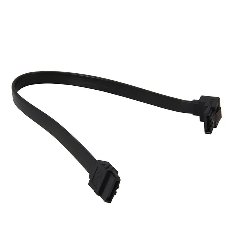 EN-Labs EN-Labs SATA10BK90 10 inch SATA III 90° to 180° latch cable — product photo