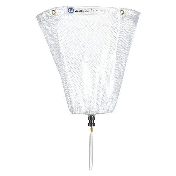 Clear square leak-diverter tarp with rubber corner straps