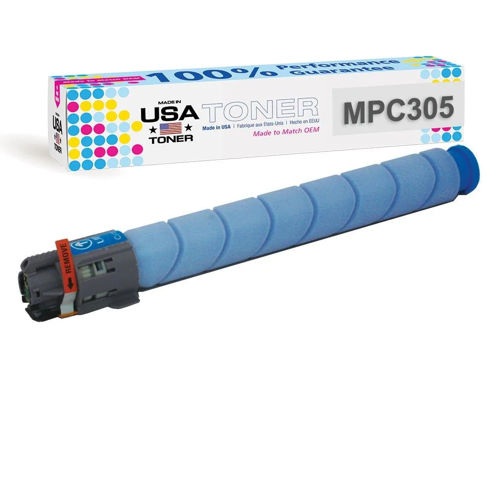 MADE IN USA TONER MADE IN USA TONER Cyan Toner Cartridge for Ricoh MPC305SP C305SPF 4000 Pages — product photo