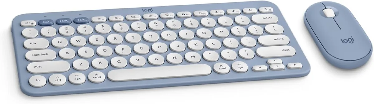 Logitech Logitech Pebble 2 Combo for Mac 920-012202 Bluetooth Keyboard and Mouse Tonal Blue — صورة المنتج