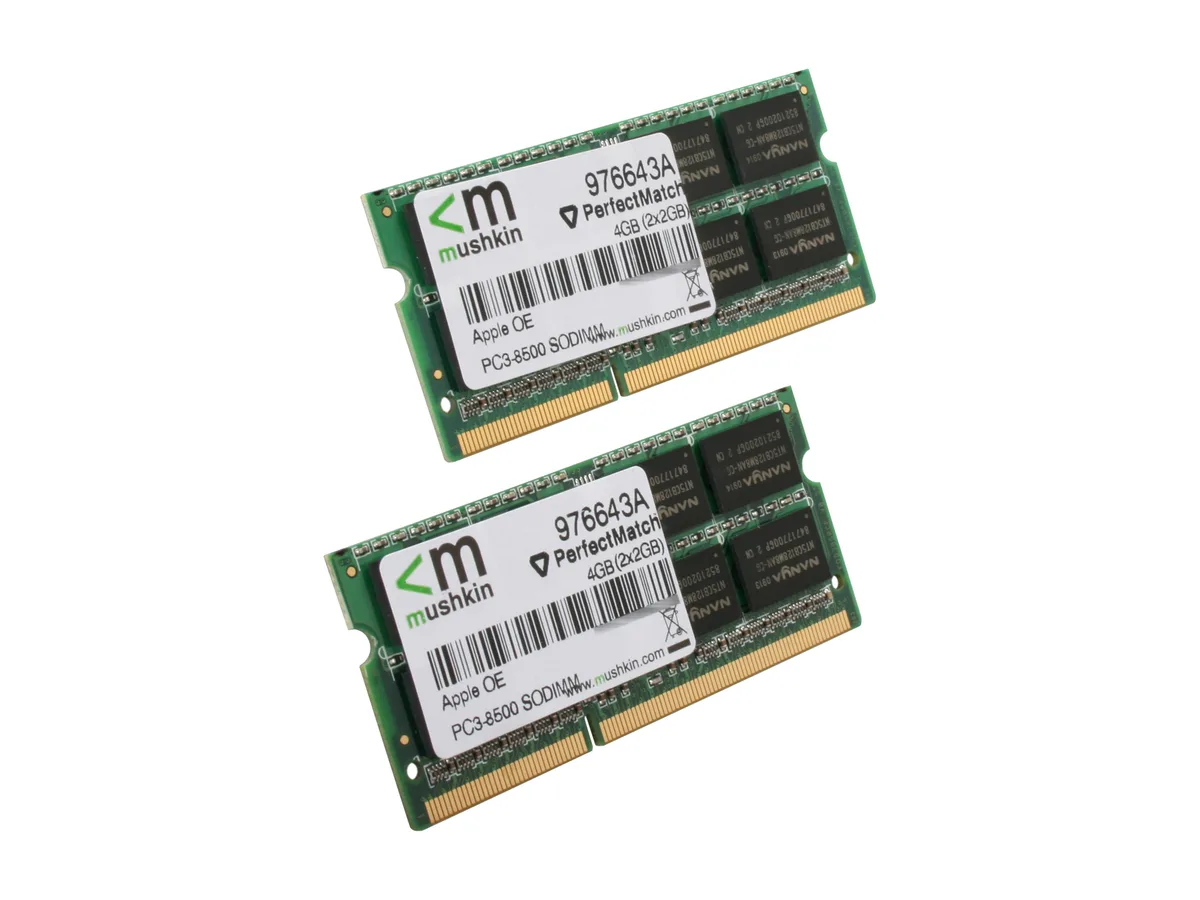 Mushkin Enhanced Mushkin Enhanced 976643A 4GB (2 x 2GB) DDR3 1066 SO-DIMM memory upgrade — product photo