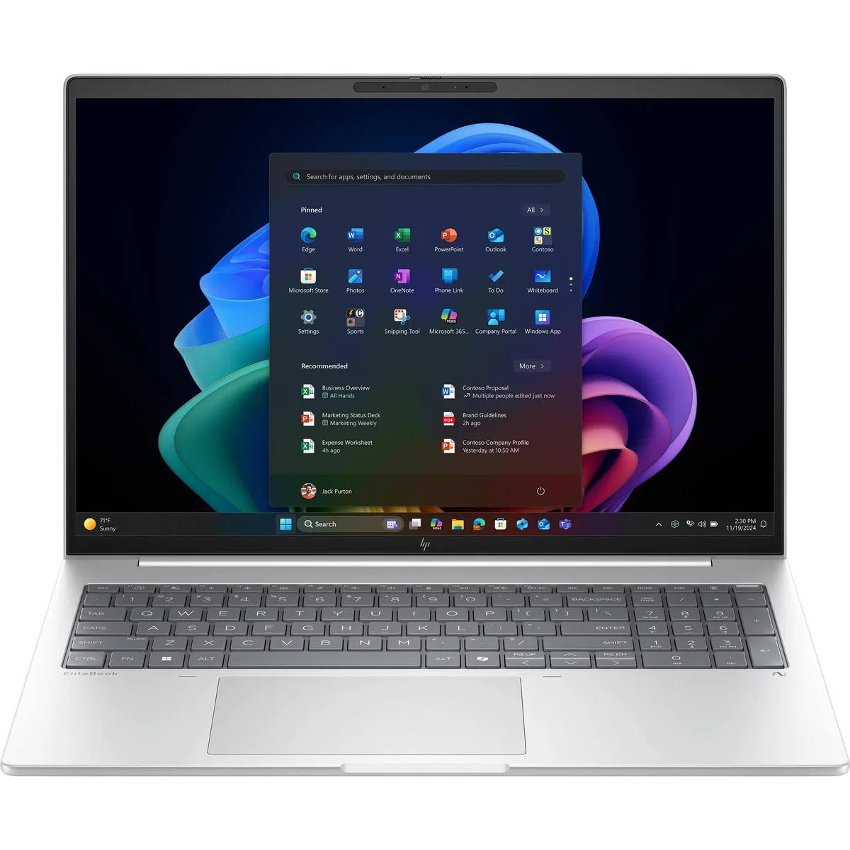 HP HP EliteBook 8 G1a laptop 16" WUXGA touch AMD Ryzen 7 PRO 350 32GB 512GB — product photo