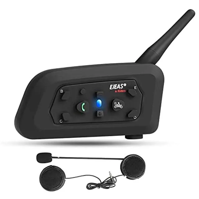 EJEAS EJEAS V6 Pro Motorcycle Bluetooth Headset 2-Rider Intercom Bluetooth 5.1 1200M car electronics accessory — product photo