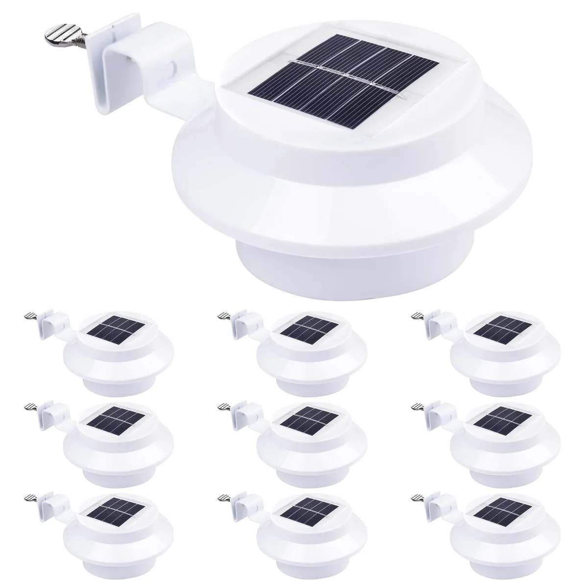 Yescom USA, Inc. Yescom USA, Inc. 10 Pcs Solar LED Gutter Light 3 LED 6500-7000K 30lm — product photo