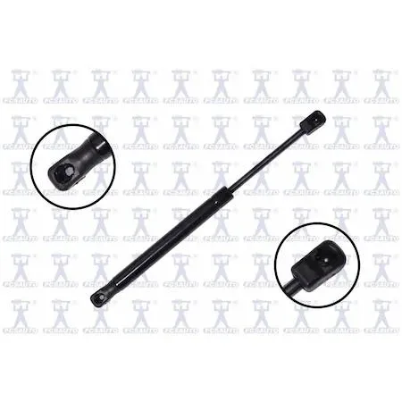 Black metal gas strut with silver piston rod, automotive hood lift support