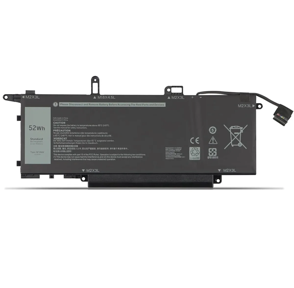 Avantalk Avantalk 2 in 1 Accessory Laptop Battery 7.6V 52Wh 6500mAh for Dell Latitude 7400 2-in-1 9410 2-in-1 — product photo