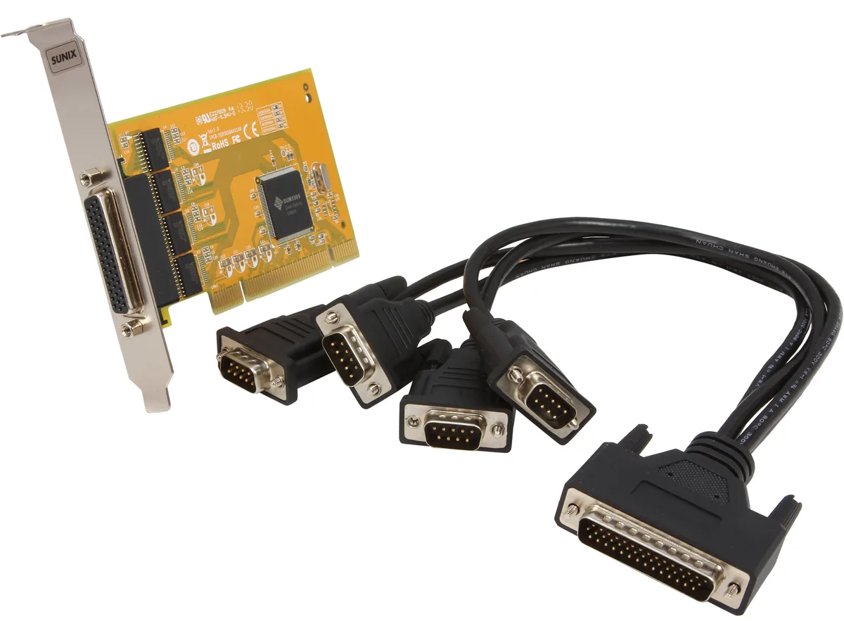 SUNIX SUNIX SER5056A+L 4-port RS-232 PCI expansion card — product photo