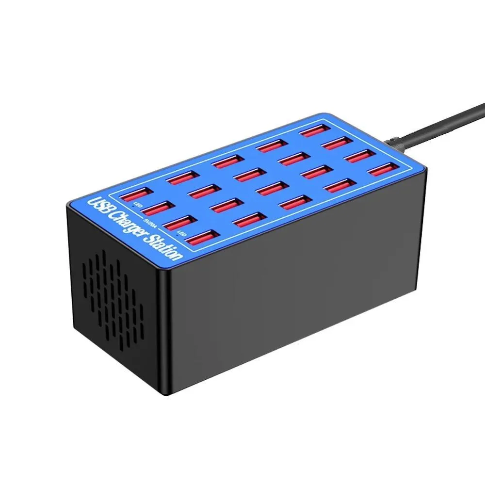 WRIARICH WRIARICH 20 Port 100W USB Charger Blue — product photo