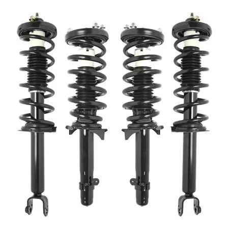 Unity complete strut assembly kit, four silver struts with black springs and mounts