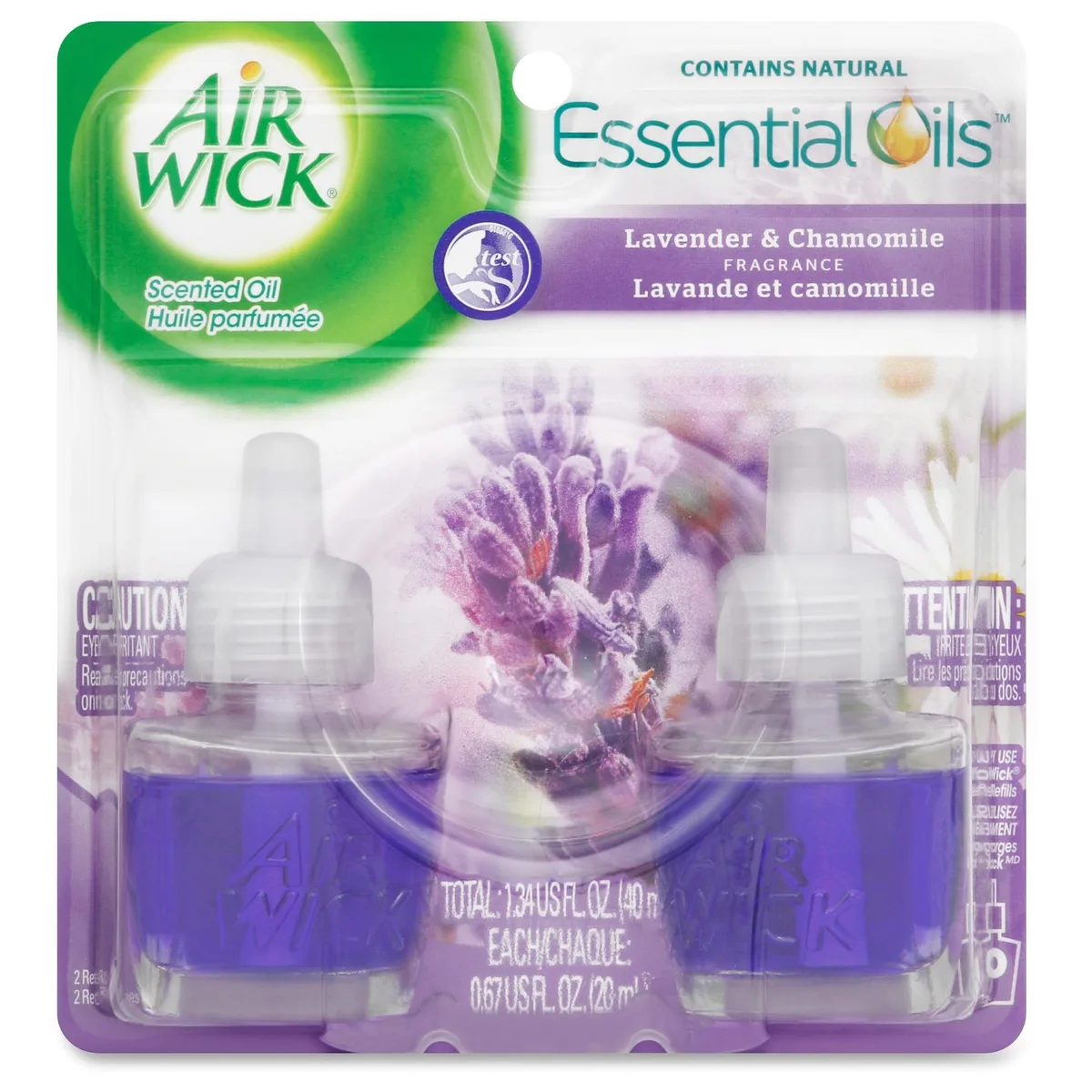 Reckitt Benckiser Reckitt Benckiser 78473 Air Wick Scented Oil Refill Lavender Chamomile 2 Pack 60 Day .7 fl oz — product photo