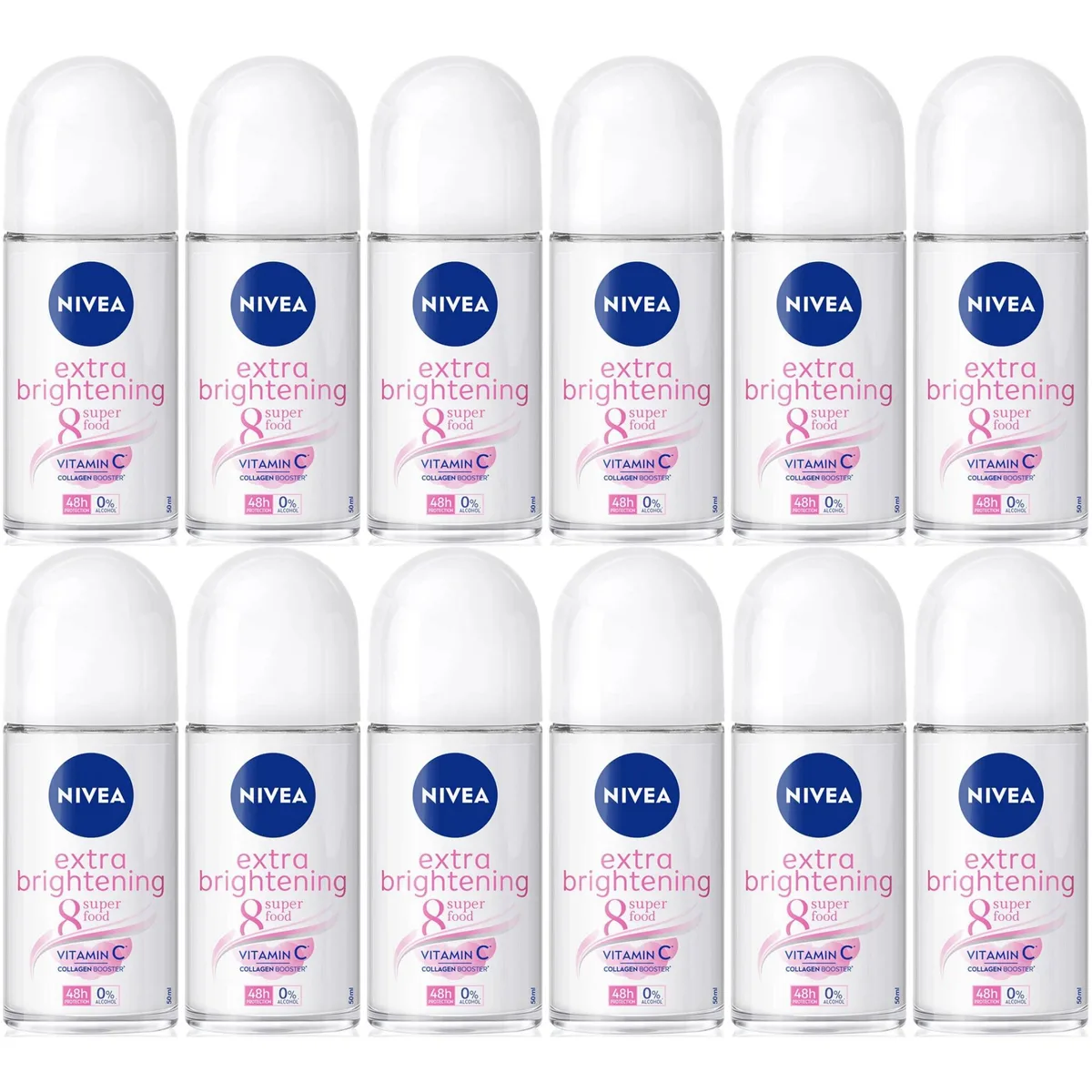 Nivea Nivea NIVE-ROL-XTRABRT-5012 Roll-On Extra Brightening 50 ml 12-Pack skin care — product photo
