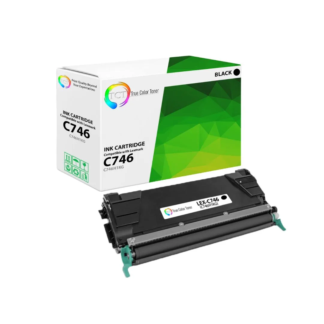 TCT TCT C746H1KG Black Toner Cartridge 12000 Pages for Lexmark C746 C748 X746 X748 — product photo
