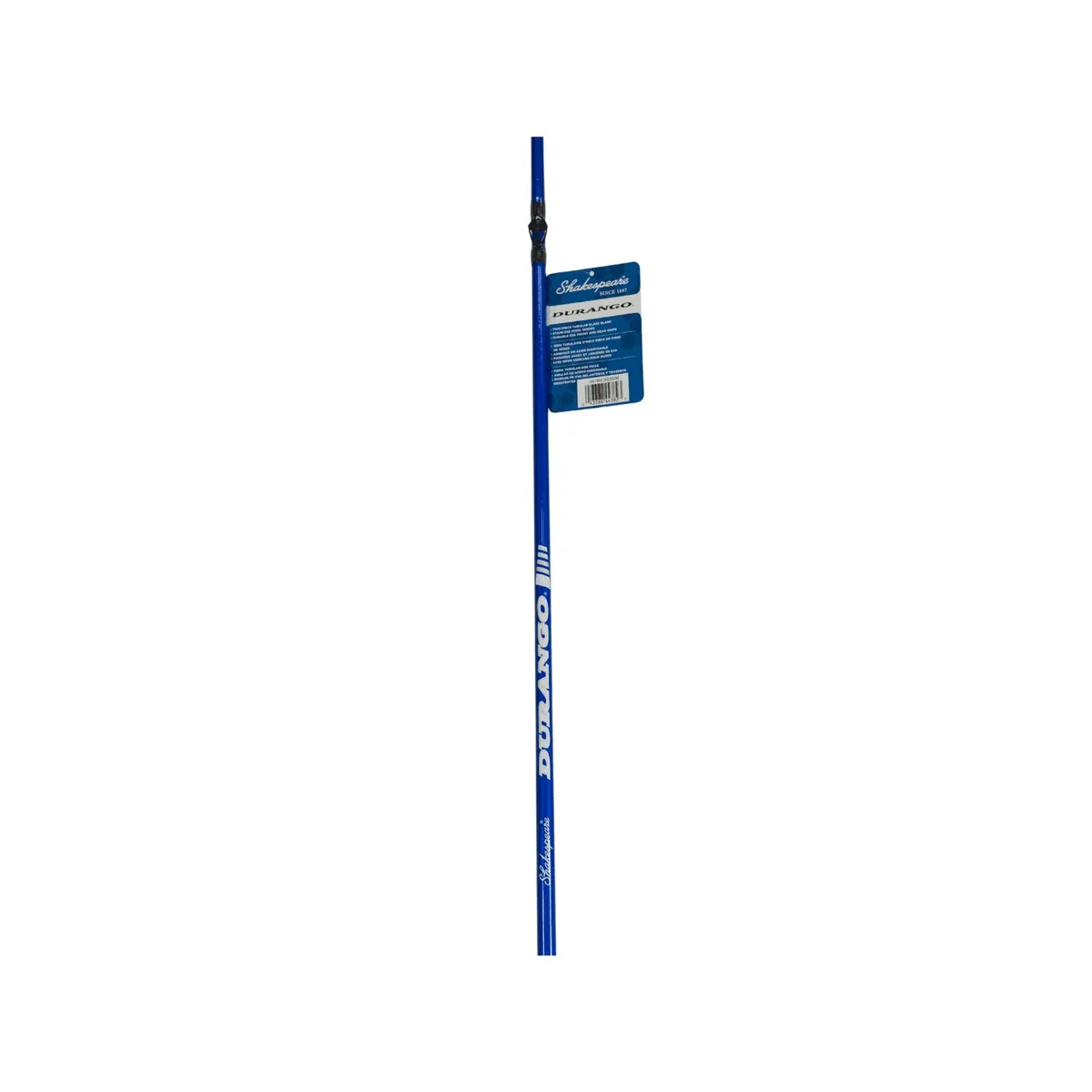 Two-piece medium-power baitcasting rod in multi-colour tubular fiberglass with EVA handle