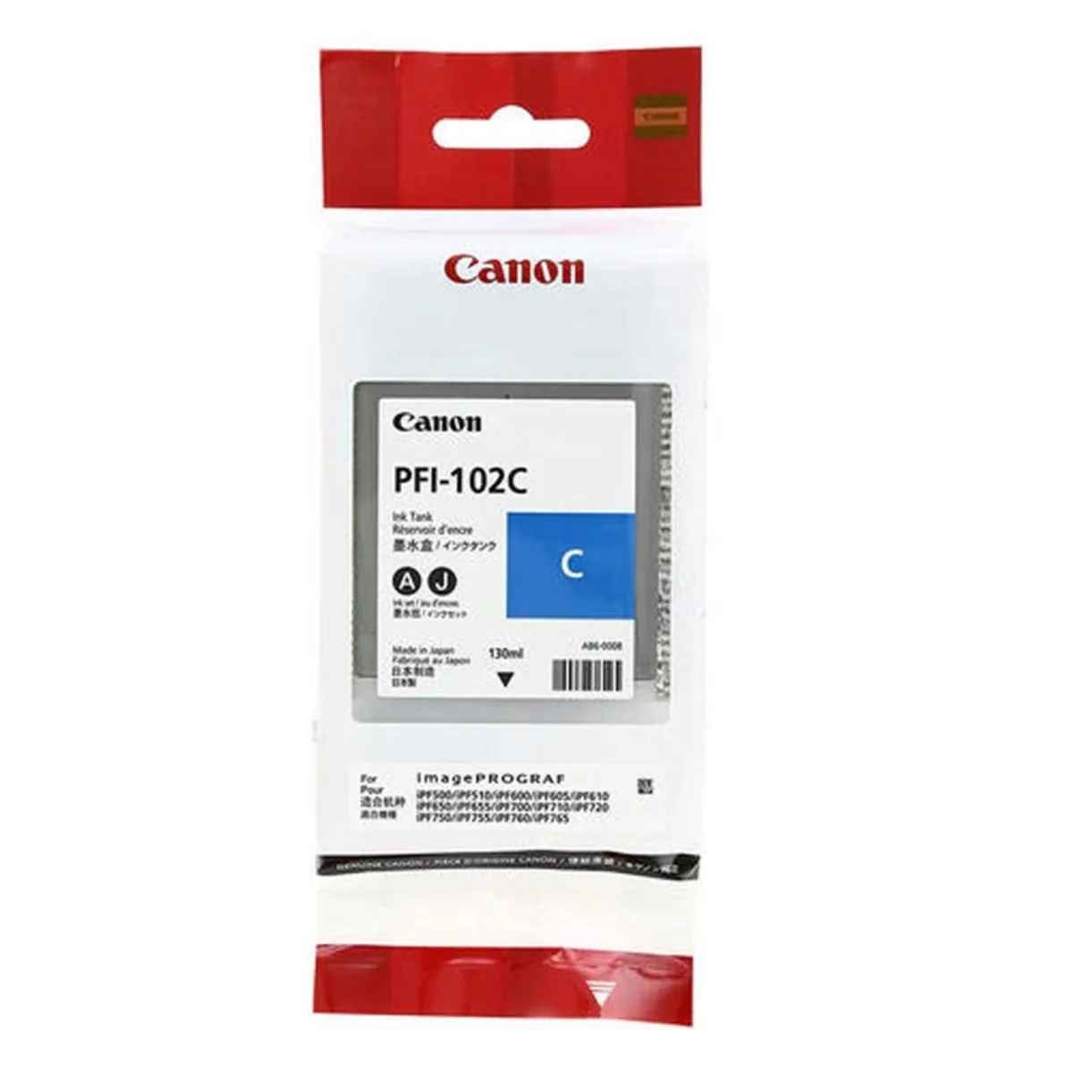 Canon Canon PFI-102C Cyan Ink Cartridge toner cartridges (genuine brands) — product photo