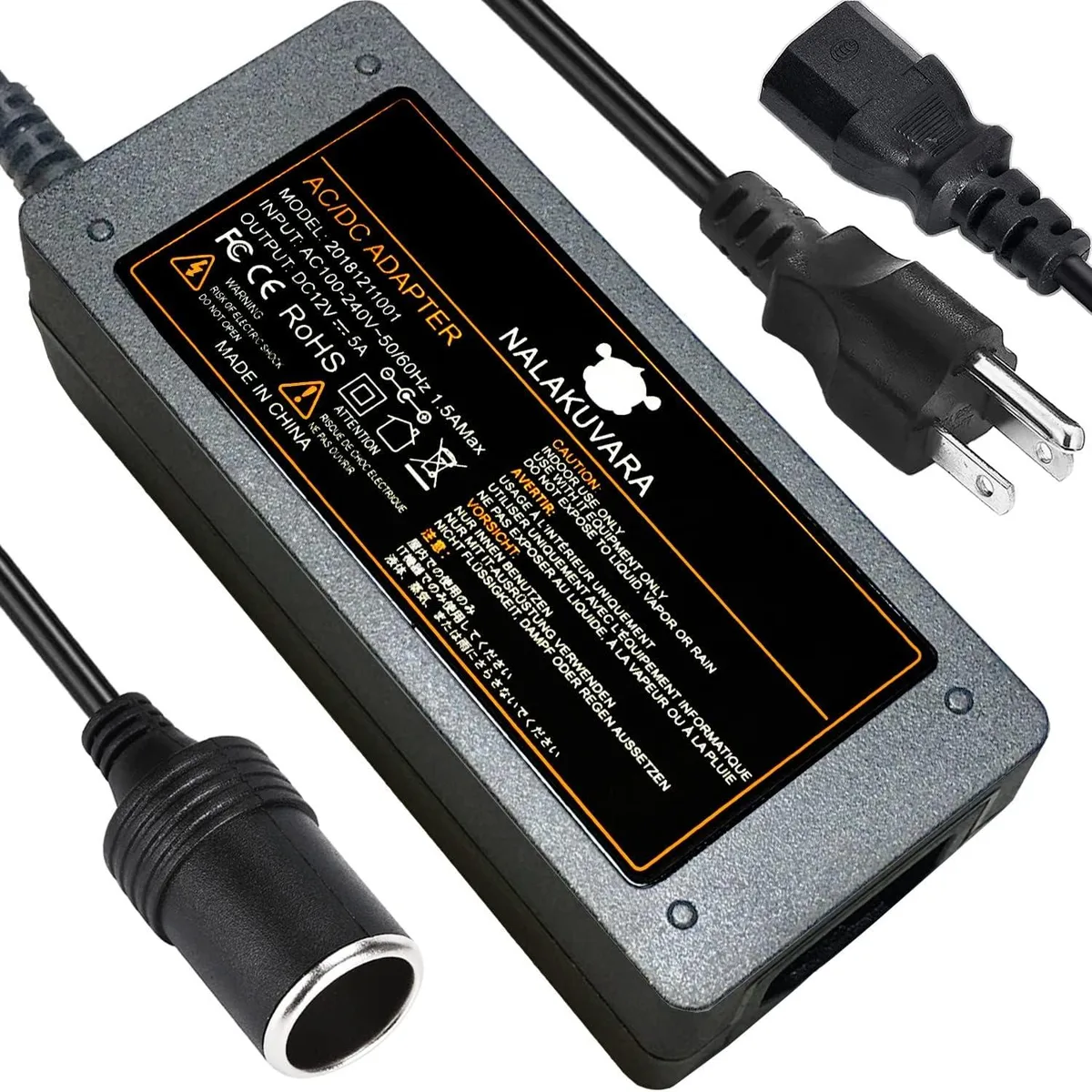 Cheezee Cheezee AC to DC Converter 110-240V to 12V 5A 60W Car Adapter — product photo