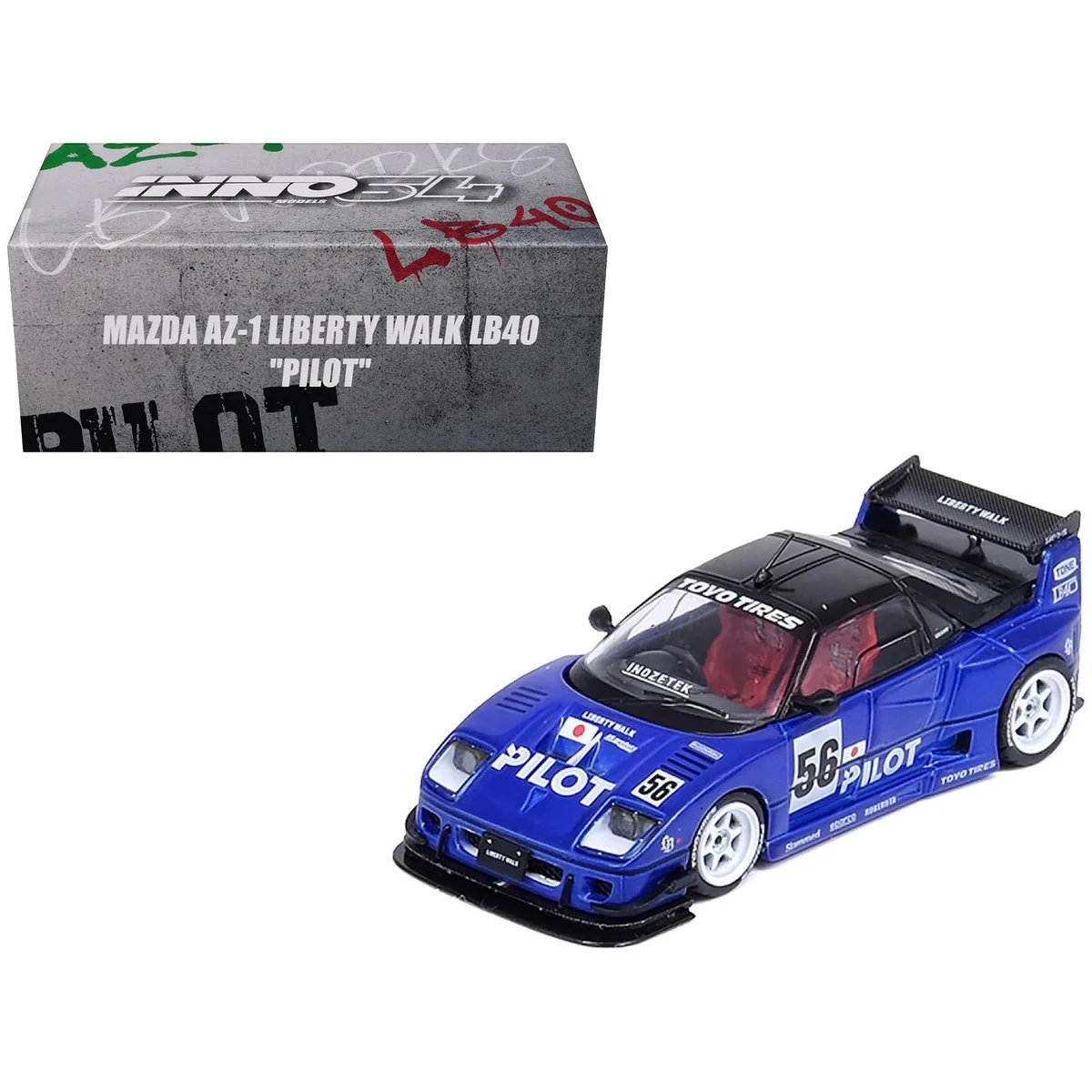 Inno Models Inno Models Mazda AZ-1 Liberty Walk LB40 RHD #56 1/64 Diecast — product photo