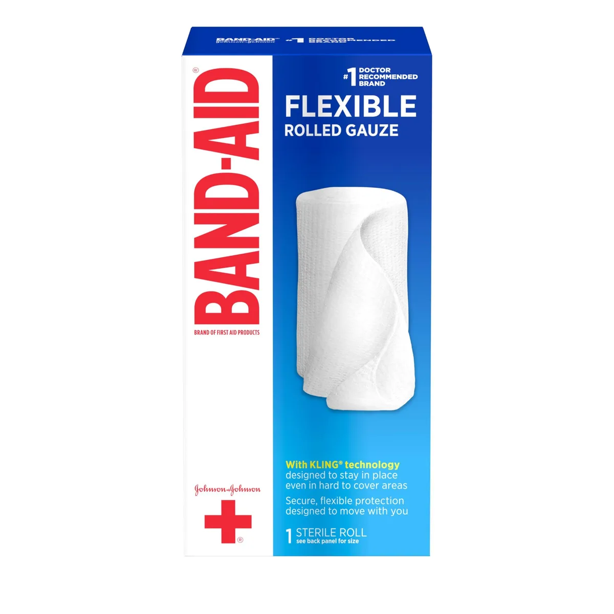  Band-Aid bergw-328 First Aid Rolled Gauze 4 in x 2.5 yds 3 Pack — product photo