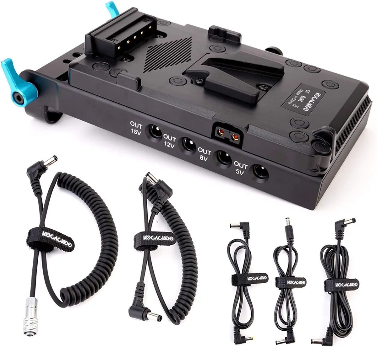 Thinkstar Thinkstar V-Mount Battery Plate Adapter with 15mm Rod Clamp and BMPCC 4K/6K Cable — product photo