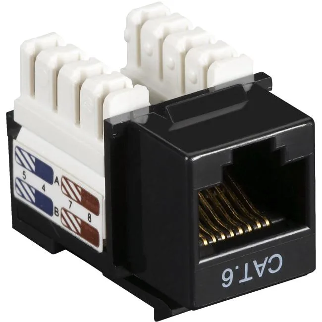 Black Box Corporation Black Box Corporation CAT6 Value Line Keystone Jack Black 10-Pack — product photo