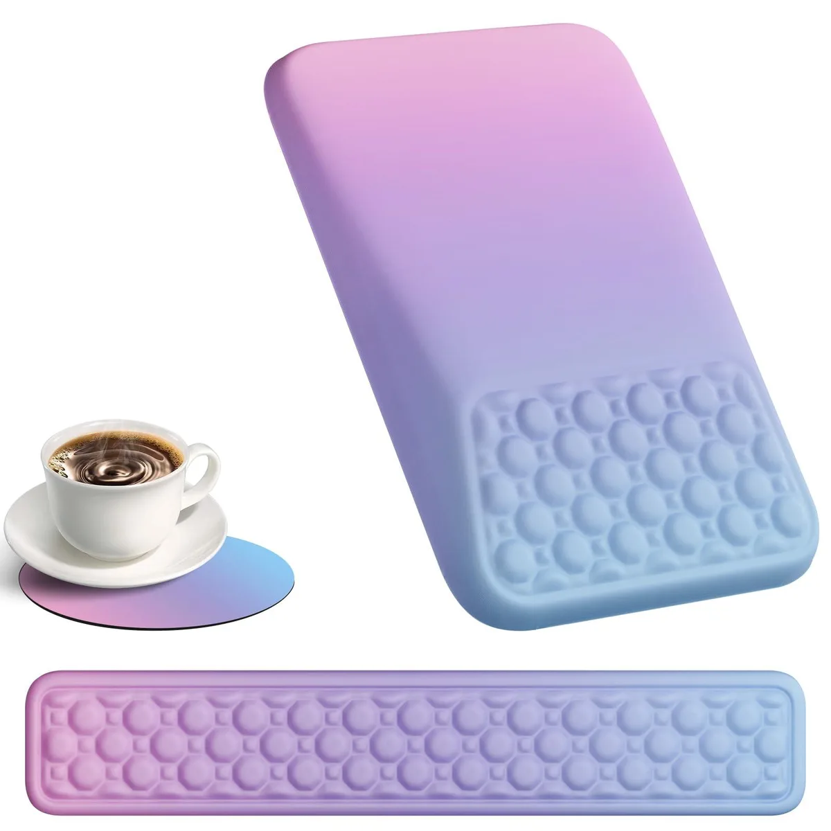  Ospelelf 3-in-1 Wrist Rest Set Purple 17.32x9.05x1.96 in — product photo