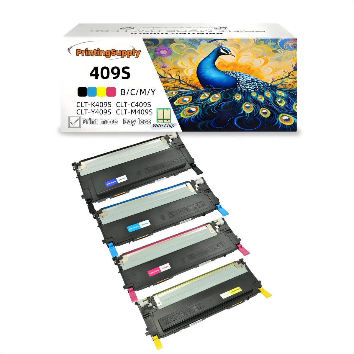 Aster Graphics Inc Aster Graphics Inc 4 Pack BKCMY CLT-409S Toner Cartridges — product photo