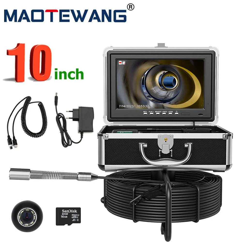 visiPower visiPower 10" AHD Pipe Inspection Camera 23mm Head 30m Cable DVR 16GB — product photo
